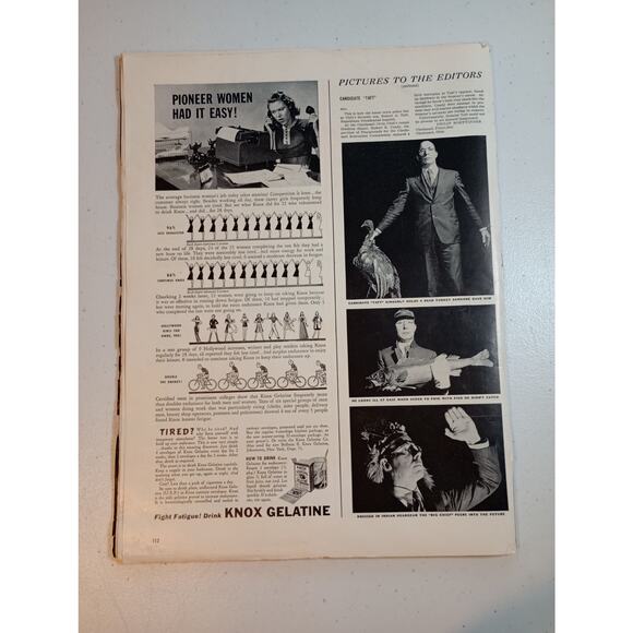 Life Magazine MARCH 18, 1940 WWII , Seabiscuit, Taft Presidency "Du Barry" Girls - Picture 2 of 9